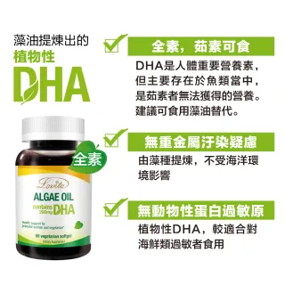 【Lovita愛維他】植物性DHA藻油200mg素食膠囊 2入組(孕婦 孕哺兒)