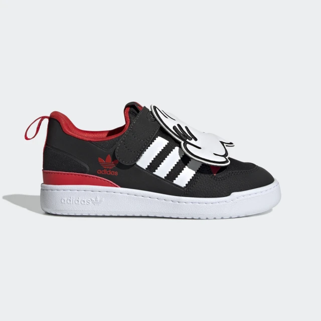 【adidas 愛迪達】運動鞋 童鞋 中童 兒童 休閒鞋 FORUM 360 C 黑白紅 S29236