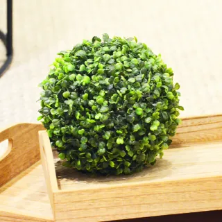 【YU Living 信歐傢居】仿真米蘭草球裝飾樹球 人造草球(中/22cm/綠色)