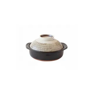 【日本佐治陶器】日本製一人食土鍋/湯鍋850ML-和風款(日本製 陶鍋 土鍋)