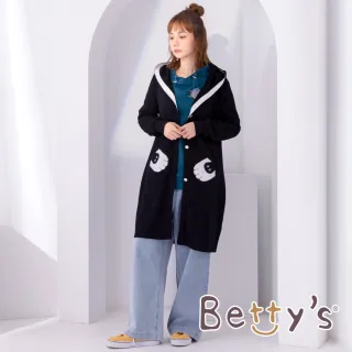 【betty’s 貝蒂思】貓掌內刷毛連帽外套(黑色)