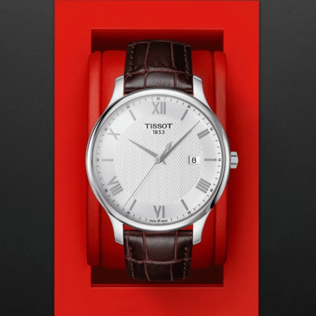 【TISSOT 天梭】TRADITION系列 經典簡約大三針腕錶 / 42mm(T0636101603800)