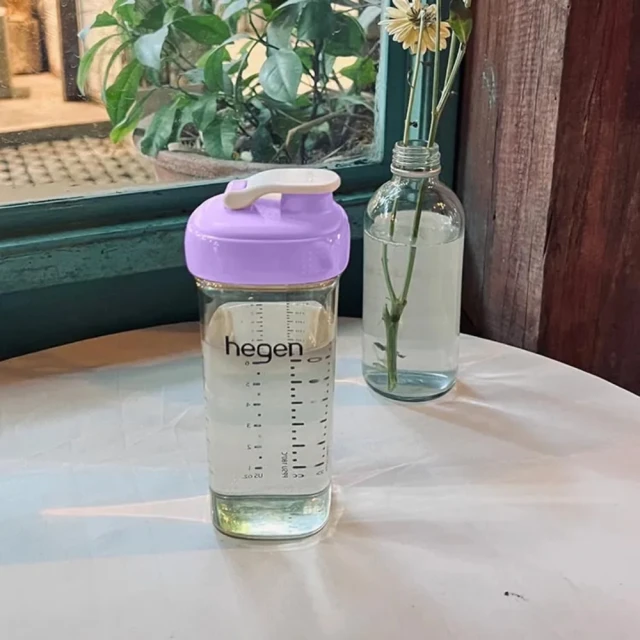 【hegen】金色奇蹟PPSU多功能方圓型寬口水瓶 330ml(小金奶瓶 寬口水瓶 水杯 隨行杯 環保杯)