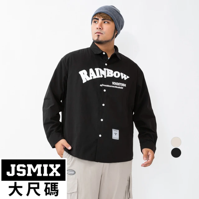 JSMIX 大尺碼【JSMIX 大尺碼】大尺碼RAINBOW棉質長袖襯衫共2色(13JC5643)
