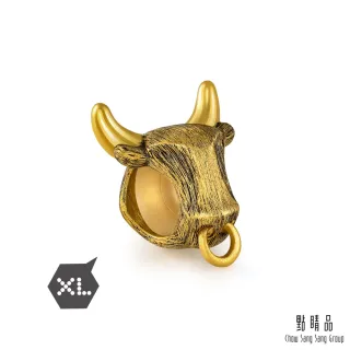 【點睛品】999純金 Charme XL 個性金牛 黃金串珠