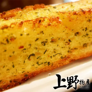 【上野物產】濃郁香蒜奶油厚切麵包磚 x6包(400g±10%/5個/包)
