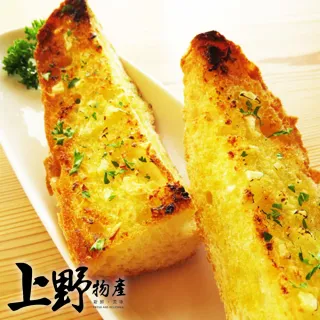 【上野物產】濃郁香蒜奶油厚切麵包磚 x6包(400g±10%/5個/包)