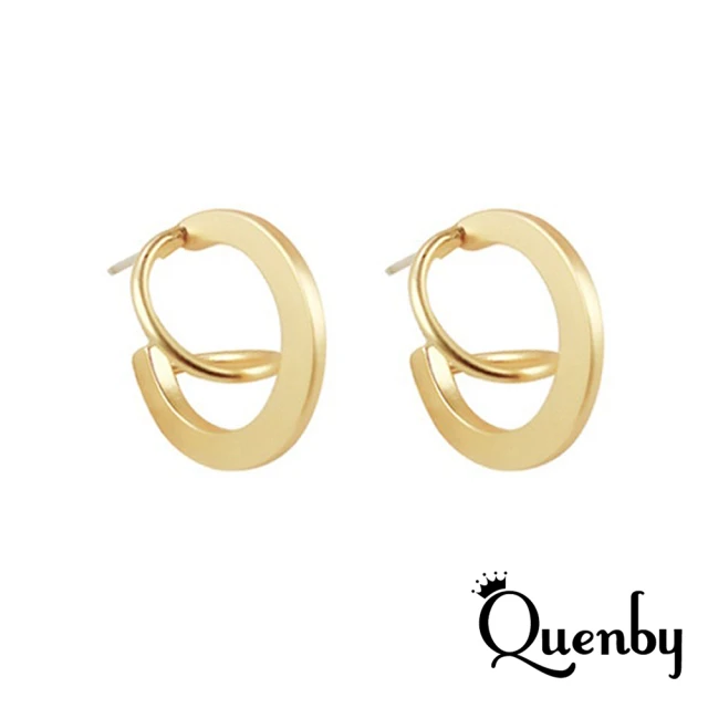 Quenby【Quenby】法式復古風簡約幾何耳環/耳針(飾品/配件/復古風/幾何)