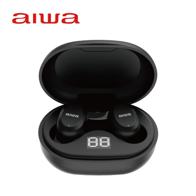 【aiwa 日本愛華】真無線藍芽耳機 AT-X80J 黑 / 白(藍芽耳機 耳機 無線 立體聲)