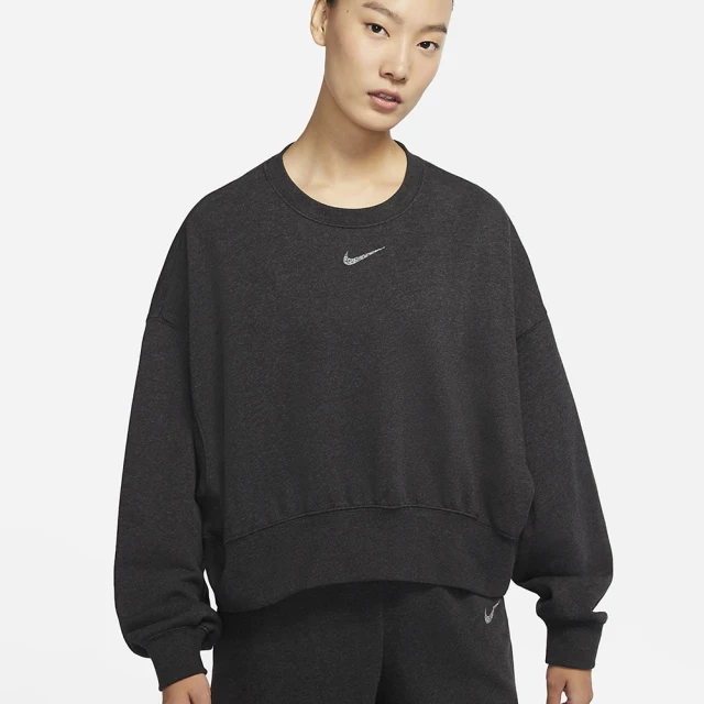 【NIKE 耐吉】圓領套頭衫 AS W NSW ESS FLC CREW CLCTN RE 女款 黑(DJ6938010)