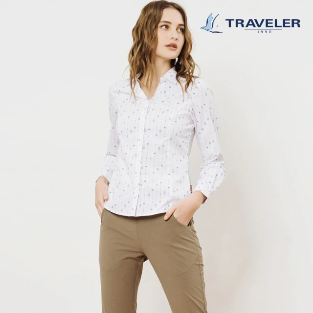 TRAVELER 旅行者【TRAVELER 旅行者】女款-彈性抗UV長袖襯衫_211TR712(長袖襯衫)