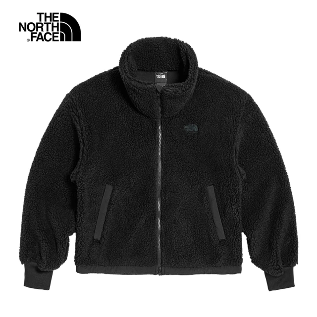 The North Face【The North Face】北面UE女款黑色舒適保暖立領羊羔絨外套｜5K1AJK3