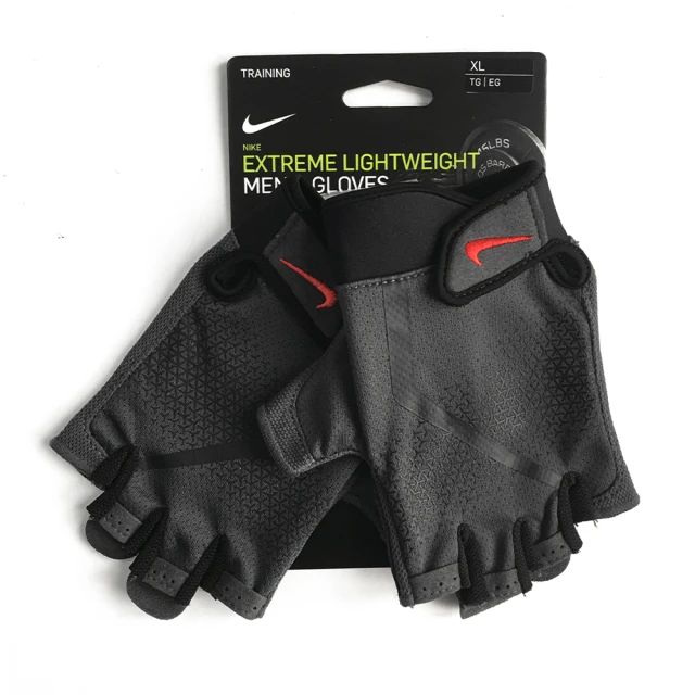 【NIKE 耐吉】Nike Extreme Fitnes 男 輕量 手套 訓練 健身 保護 透氣 黑紅(AC4229-937)