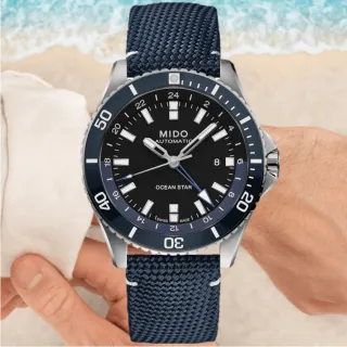 【MIDO 美度】官方授權經銷商 M3 OCEAN STAR GMT 海洋之星 陶瓷錶圈 潛水機械腕錶(M0266291705100)