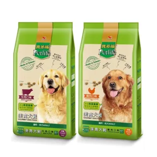 【寶多福】美食犬餐成犬專用（牛肉/雞肉）2kg*2包組(狗糧、狗飼料、狗乾糧)