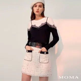 【MOMA】小香風花呢短裙(白色)
