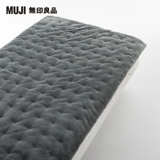 【MUJI 無印良品】暖纖毛厚質毛毯墊/D/墨黑