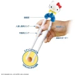 【小禮堂】Hello Kitty 右手專用兒童學習筷 EDISON 《藍白造型》(平輸品)