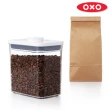 【美國OXO】POP按壓保鮮盒長方三件禮盒組（限量福利品）(長方2.6L+1.6L+0.6L+POP匙)