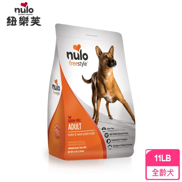 【NULO 紐樂芙】無穀高肉量全能犬-低敏火雞+藍莓/11LB