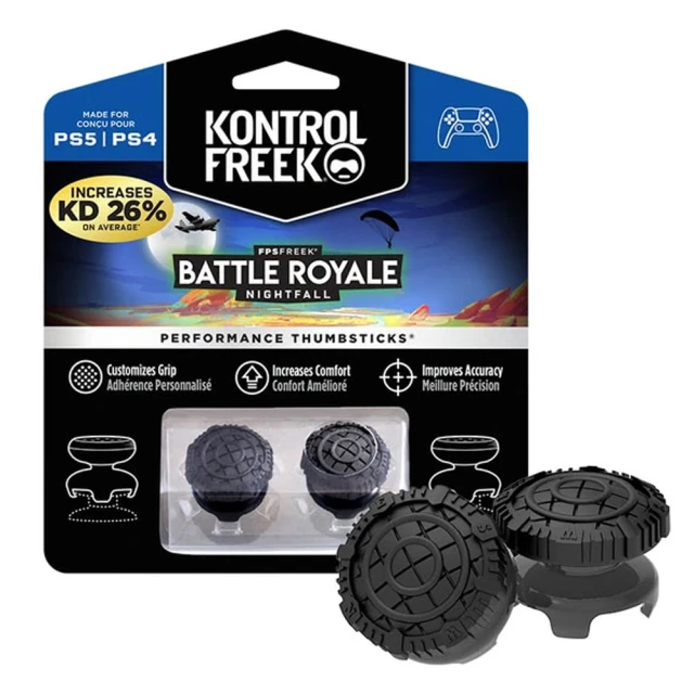 【KontrolFreek】副廠 PS5 DualSense 控制器類比蘑菇頭保護套 Battle Royale Nightfall(黑 BL-2345-PS5)