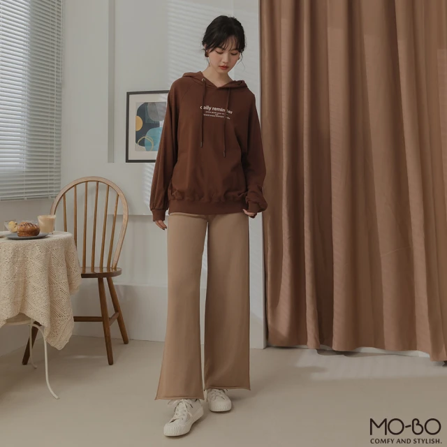 MO-BO【MO-BO】海綿蛋糕溫暖舒適毛織長褲(褲子)