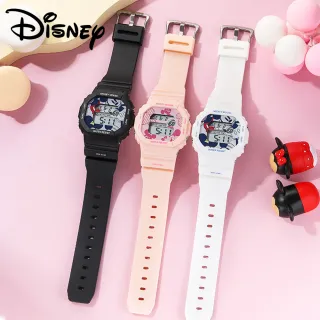 【Disney 迪士尼】米奇兒童手錶小學生炫酷方形電子錶男孩女孩夜光兒童錶