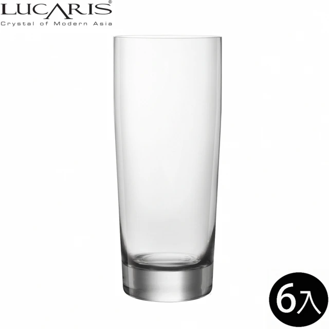 【LUCARIS】無鉛水晶特調直身杯 調酒杯 590ml 旋耀系列 6入組(調酒杯)