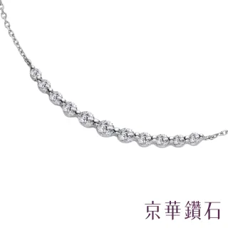 【Emperor Diamond 京華鑽石】鑽石項鍊 18K白 純真 0.50克拉(微笑項鍊)