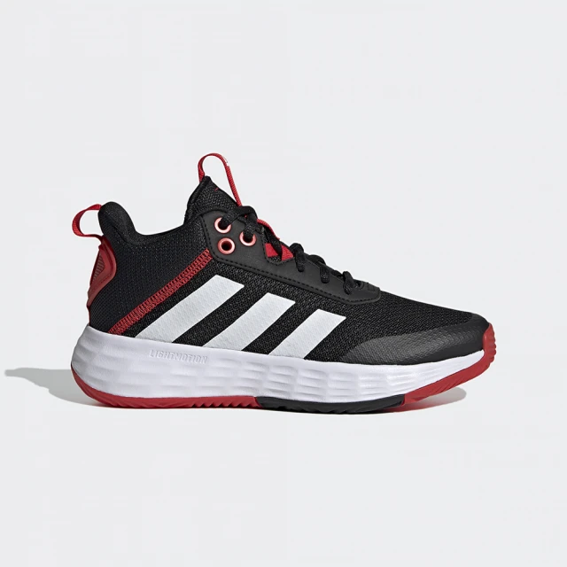 adidas 愛迪達【adidas 愛迪達】籃球鞋 大童 女鞋 運動鞋 低筒 OWNTHEGAME 2.0 K 黑紅白 H01555