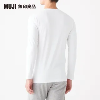 【MUJI 無印良品】男有機棉保暖圓領長袖T恤(共3色)