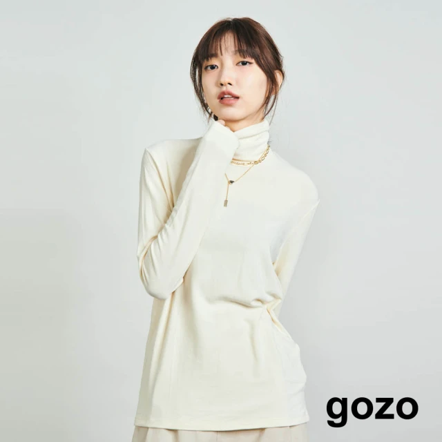 【gozo】★年度MOMO獨家限定款★親膚合身高領內搭上衣(四色)