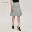 【EPISODE】優雅百搭修身格紋軟呢A版寬擺短裙