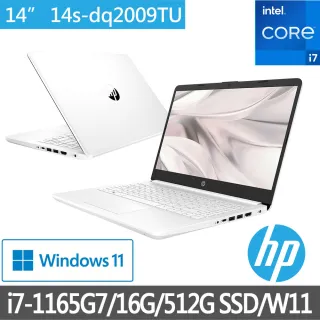 【HP 惠普】Laptop 14s-dq2009TU 14吋輕薄筆電(i7-1165G7/16G/512G SSD/Win11)