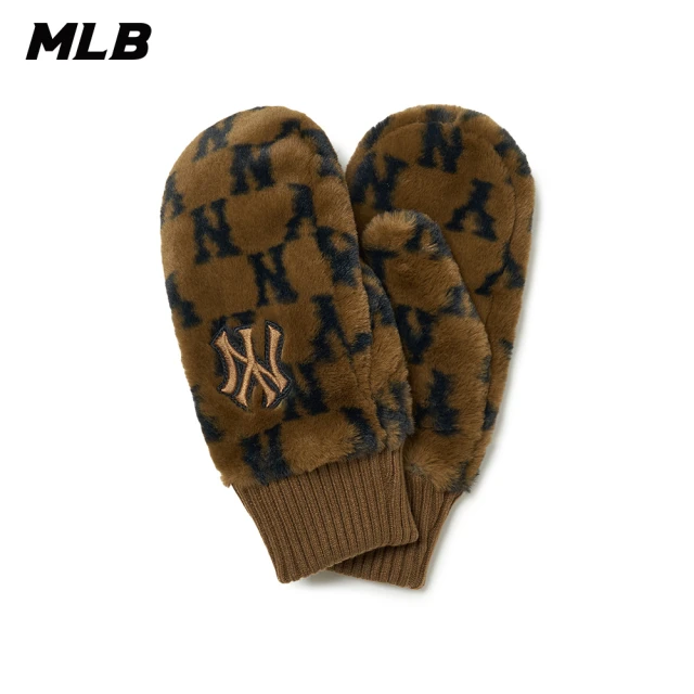 【MLB】絨毛手套 MONOGRAM系列 紐約洋基隊(3AGLM0216-50BRD)