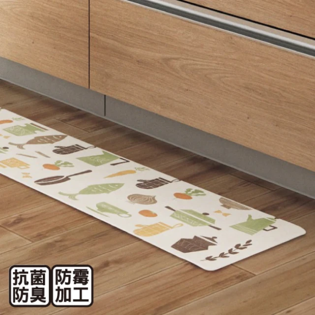 【NITORI 宜得利家居】PVC廚房地墊 踏墊 KITCHEN 45X180 I 21(廚房地墊 踏墊 KITCHEN)