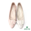 【GREEN PINE】MIT真皮輕量尖頭楔型包鞋(粉紅色)