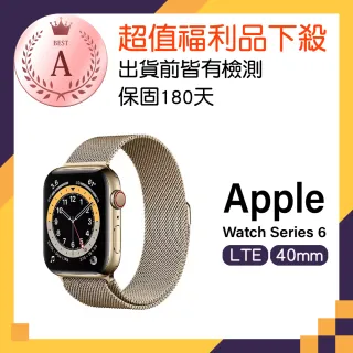 【Apple 蘋果】拆封新品 Watch Series 6 GPS+Cellular 不鏽鋼 40mm(錶帶隨機出貨)