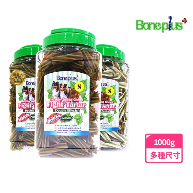 【Bone Plus】六星雙效薄荷草本潔牙棒桶裝1000G(3種尺寸)