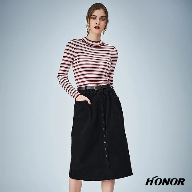 HONOR 山形屋【HONOR 山形屋】排釦個性造型窄裙