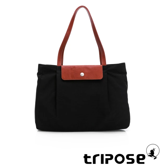tripose【tripose】MOBI微皺尼龍筆電托特包(潮感黑)
