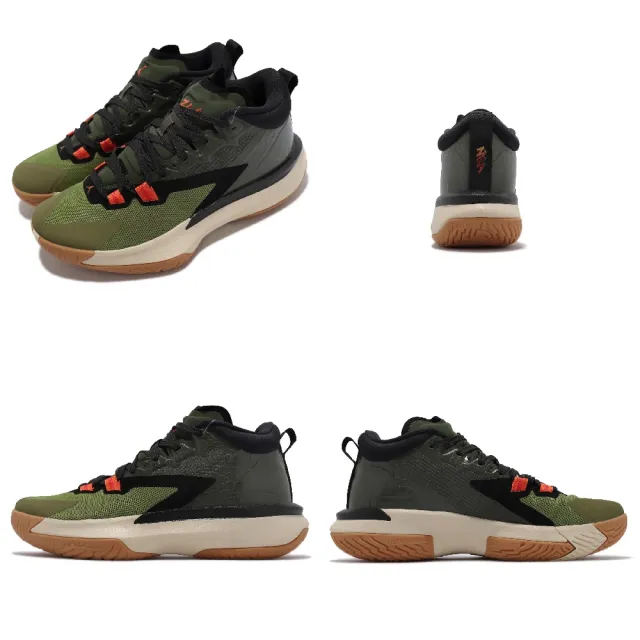 【NIKE 耐吉】籃球鞋 Jordan Zion 1 PF 男鞋 喬丹 氣墊 避震 包覆 明星款 錫安 綠 卡其(DA3129-300)