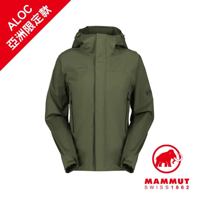 【Mammut 長毛象】Microlayer HS Hooded Jacket AF Men 防風防水連帽外套 綠鬣蜥 男款 #1010-28650