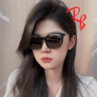 【RayBan 雷朋】亞洲版 時尚大鏡面太陽眼鏡 舒適可調鼻翼 金屬鏡臂 RB4333D 6292/71 黑框墨綠鏡片 公司貨