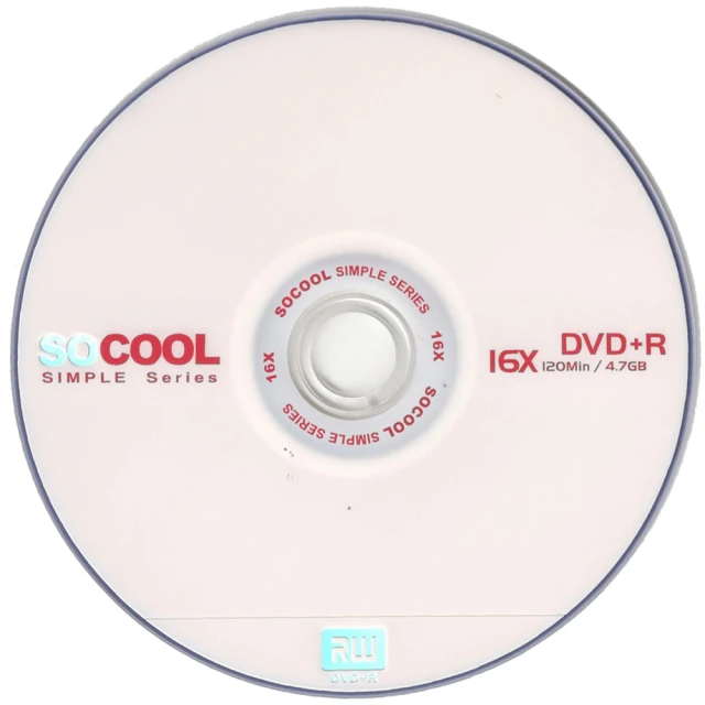 【SOCOOL】DVD+R 16X 4.7G 50片裝 可燒錄空白光碟(國內第一大廠代工製造 A級品)