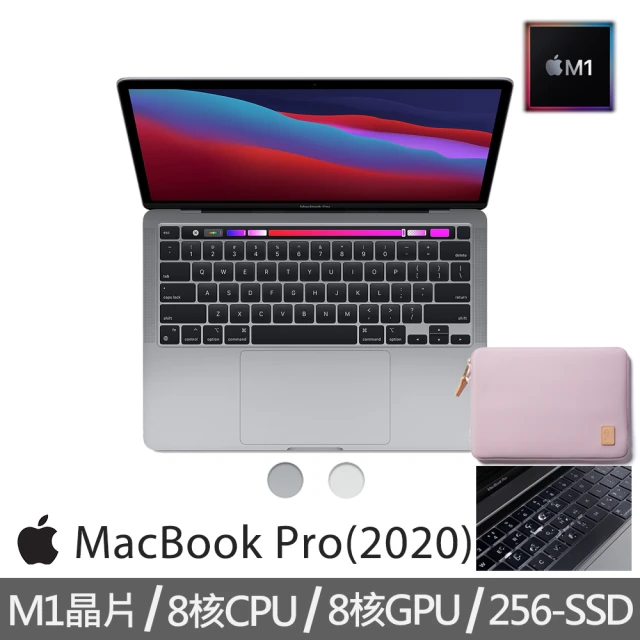 【Matter Lab保護袋+鍵盤膜】MacBook Pro 13吋 8核心CPU 與 8核心GPU 256G SSD(M1晶片)