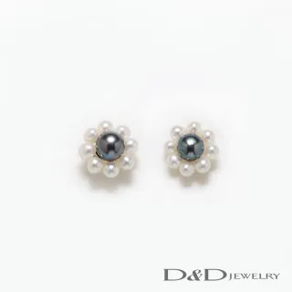 【D&D JEWELRY】幸福雪花 天然珍珠純銀耳環