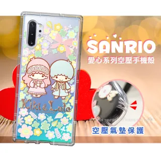 【SANRIO 三麗鷗】三星 Samsung Galaxy Note10+ 愛心空壓手機殼 有吊飾孔