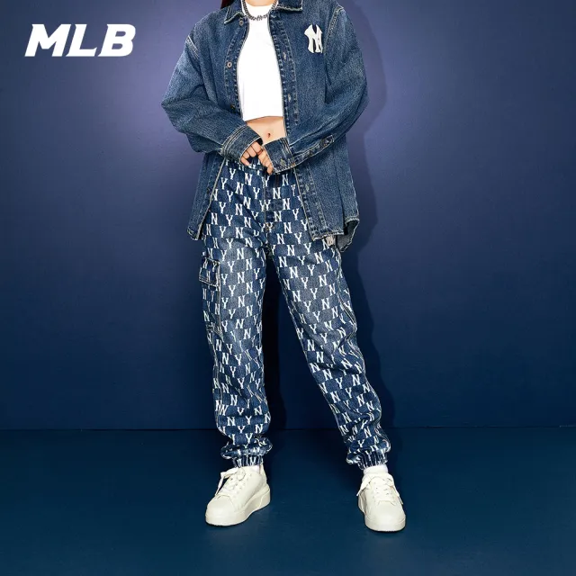 【MLB】牛仔丹寧休閒長褲