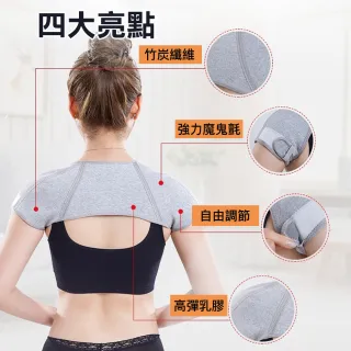 【XA】竹炭纖維磁石發熱護肩D58(肩頸痠痛、頸椎不適、肩關節、肩膀痛、肩頸僵硬)